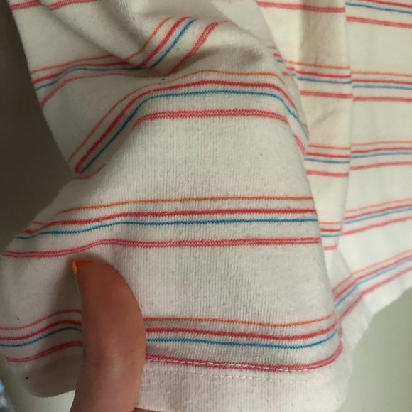 Brandy Melville White Multicolour Short Sleeve Tee - Picture 3 of 4